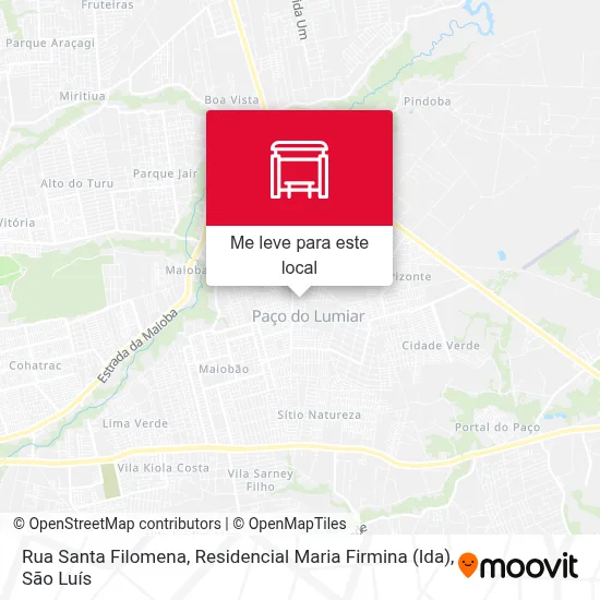 Rua Santa Filomena, Residencial Maria Firmina (Ida) mapa