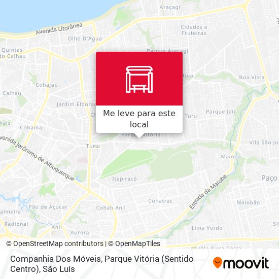 Companhia Dos Móveis, Parque Vitória (Sentido Centro) mapa