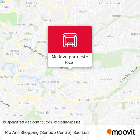 Rio Anil Shopping (Sentido Centro) mapa