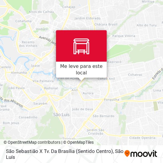 São Sebastião X Tv. Da Brasília (Sentido Centro) mapa