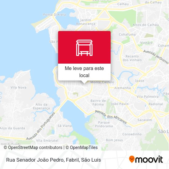Rua Senador João Pedro, Fabril mapa