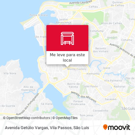 Avenida Getúlio Vargas, Vila Passos mapa