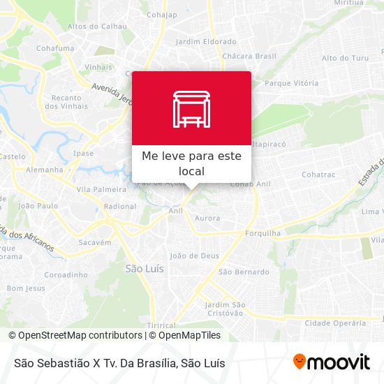São Sebastião X Tv. Da Brasília mapa