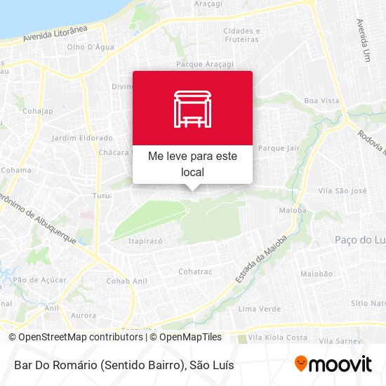 Bar Do Romário (Sentido Bairro) mapa