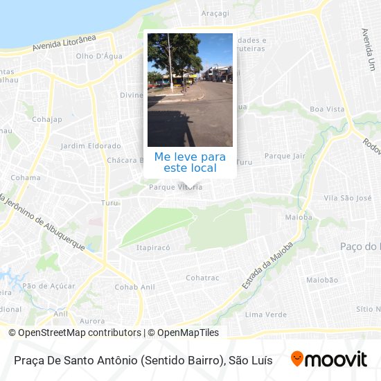 Praça De Santo Antônio (Sentido Bairro) mapa