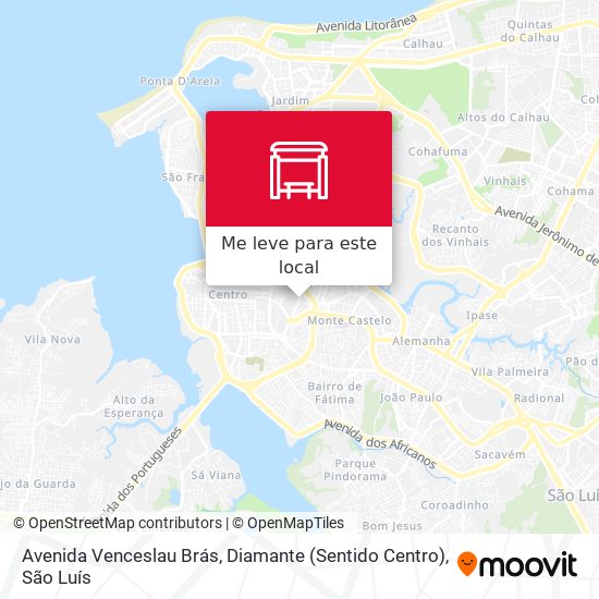 Avenida Venceslau Brás, Diamante (Sentido Centro) mapa