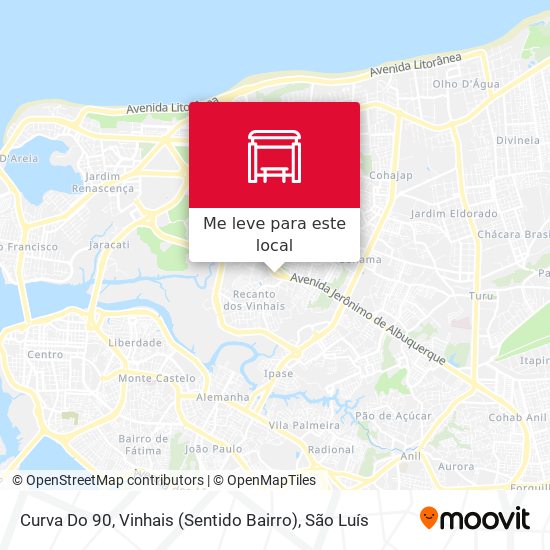 Curva Do 90, Vinhais (Sentido Bairro) mapa