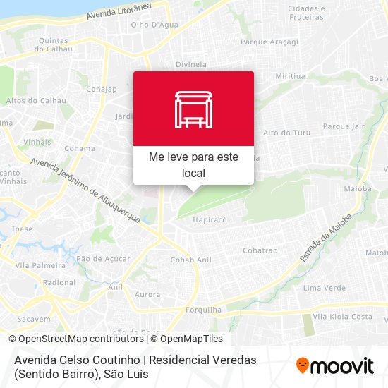 Avenida Celso Coutinho | Residencial Veredas (Sentido Bairro) mapa