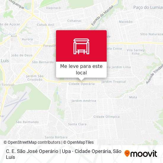 C. E. São José Operário | Upa - Cidade Operária mapa