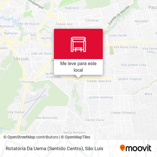 Rotatória Da Uema (Sentido Centro) mapa