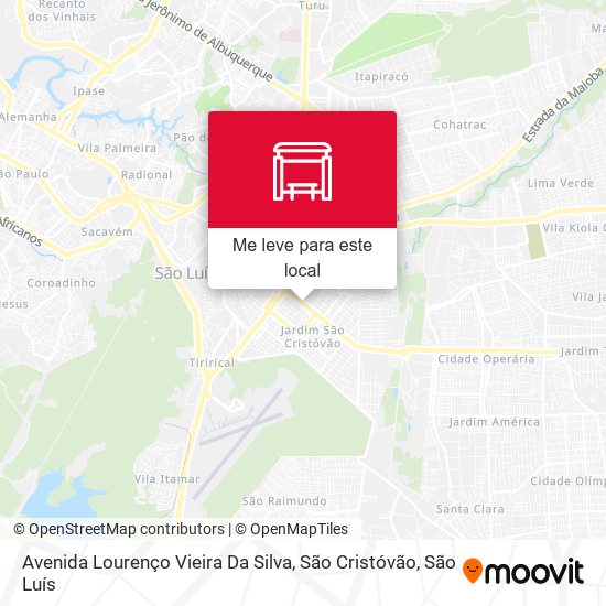 Avenida Lourenço Vieira Da Silva, São Cristóvão mapa