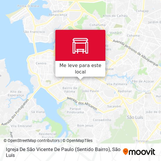 Igreja De São Vicente De Paulo (Sentido Bairro) mapa