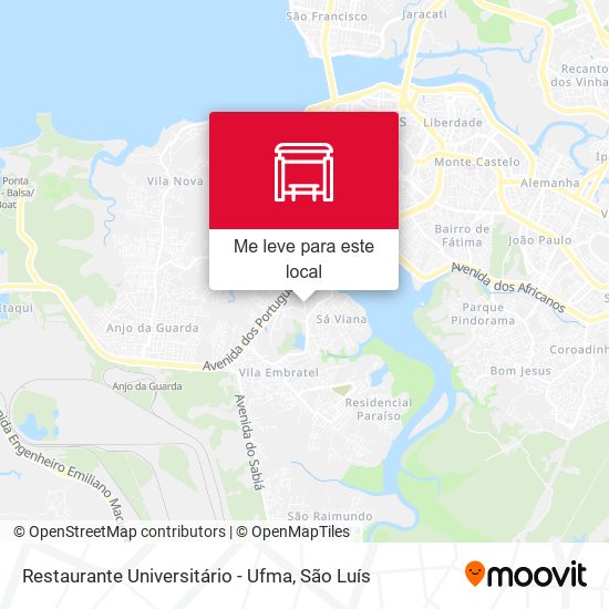 Restaurante Universitário - Ufma mapa