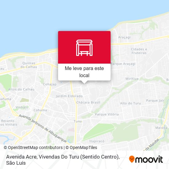 Avenida Acre, Vivendas Do Turu (Sentido Centro) mapa