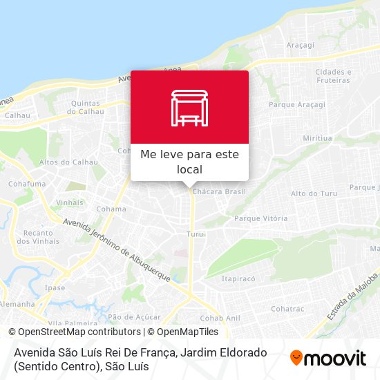 Avenida São Luís Rei De França, Jardim Eldorado (Sentido Centro) mapa