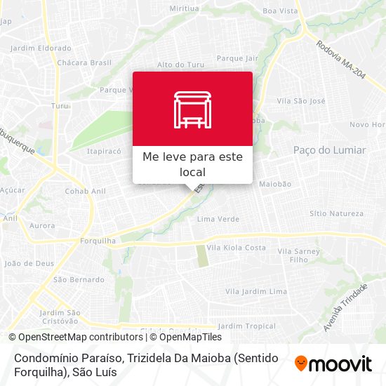 Condomínio Paraíso, Trizidela Da Maioba (Sentido Forquilha) mapa