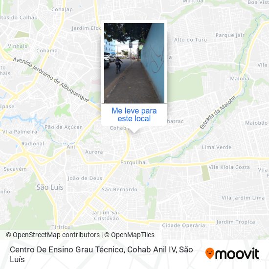 Centro De Ensino Grau Técnico, Cohab Anil IV mapa