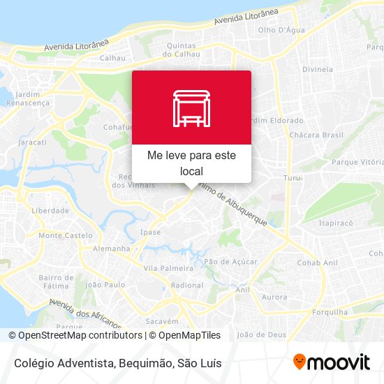 Colégio Adventista, Bequimão mapa
