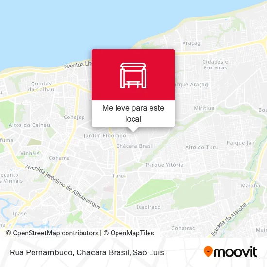 Rua Pernambuco, Chácara Brasil mapa