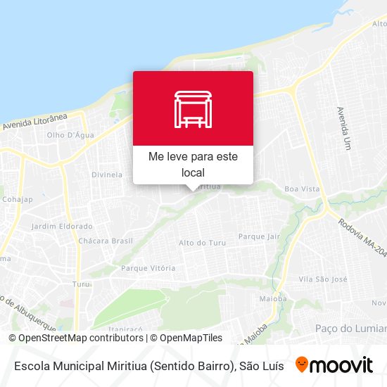 Escola Municipal Miritiua (Sentido Bairro) mapa
