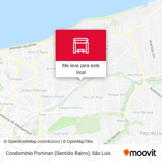 Condomínio Portinari (Sentido Bairro) mapa