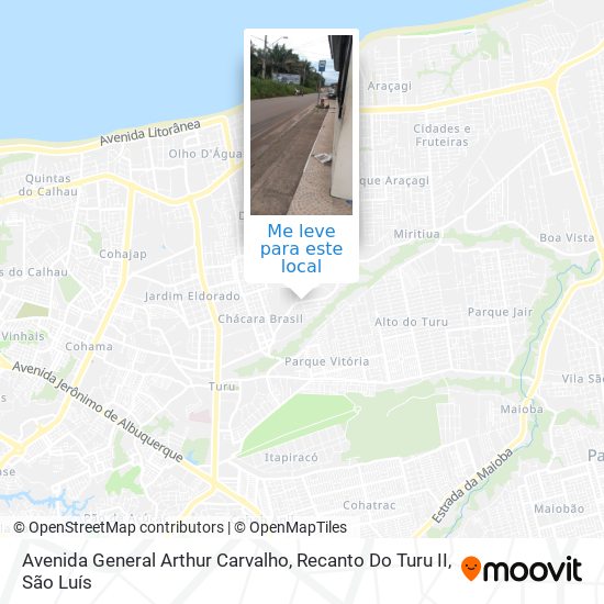 Avenida General Arthur Carvalho, Recanto Do Turu II mapa