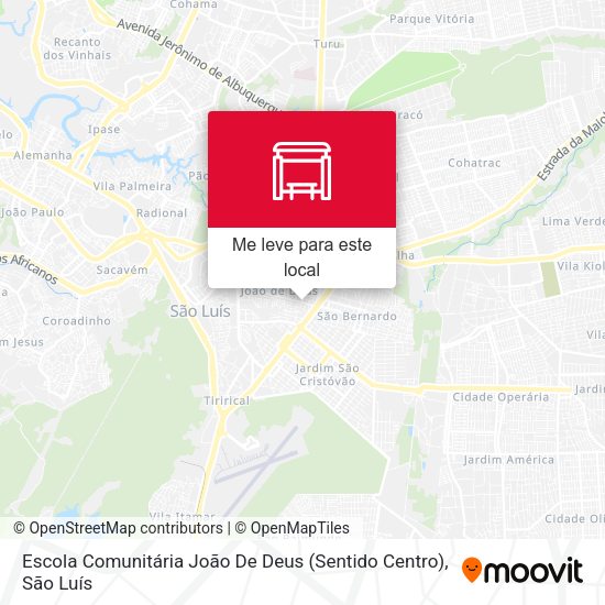 Escola Comunitária João De Deus (Sentido Centro) mapa