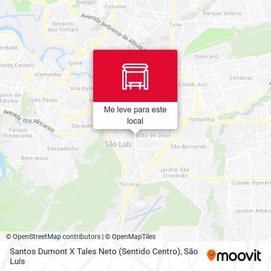 Santos Dumont X Tales Neto (Sentido Centro) mapa