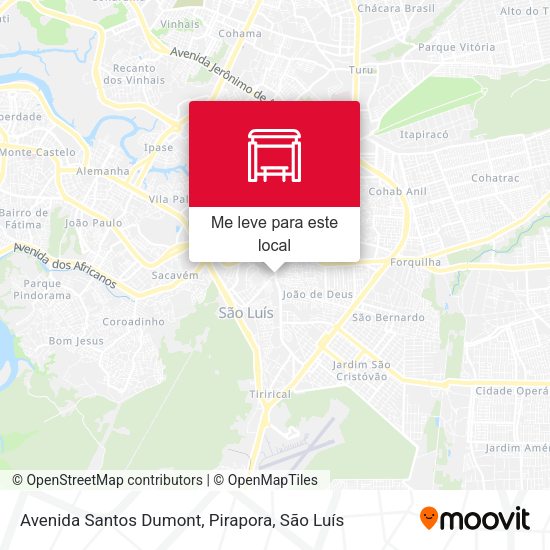Avenida Santos Dumont, Pirapora mapa