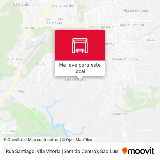 Rua Santiago, Vila Vitória (Sentido Centro) mapa