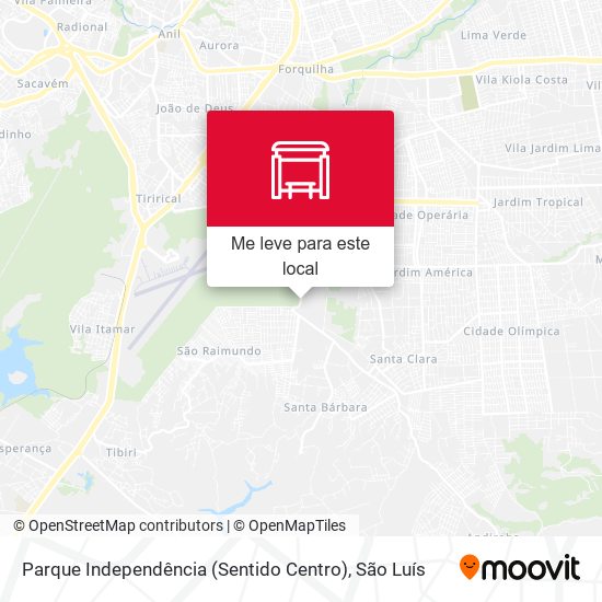 Parque Independência (Sentido Centro) mapa