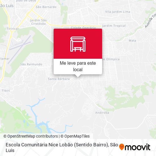 Escola Comunitária Nice Lobão (Sentido Bairro) mapa