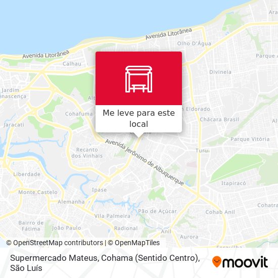 Supermercado Mateus, Cohama (Sentido Centro) mapa