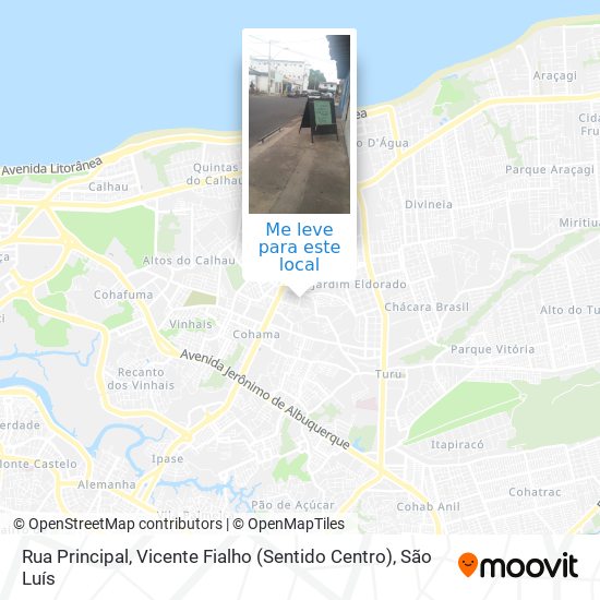 Rua Principal, Vicente Fialho (Sentido Centro) mapa