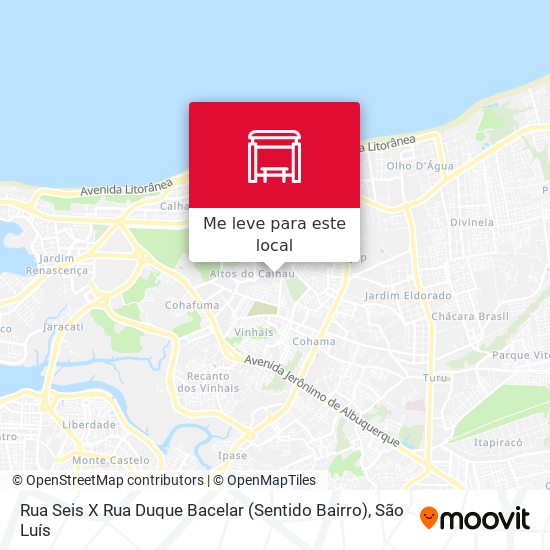 Rua Seis X Rua Duque Bacelar (Sentido Bairro) mapa