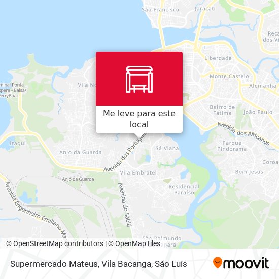 Supermercado Mateus, Vila Bacanga mapa