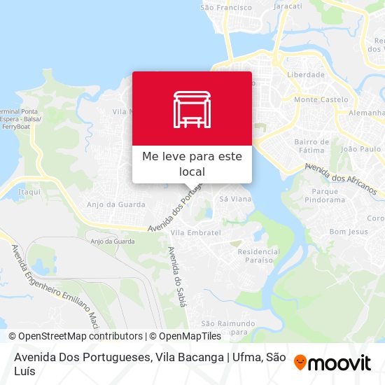 Avenida Dos Portugueses, Vila Bacanga | Ufma mapa