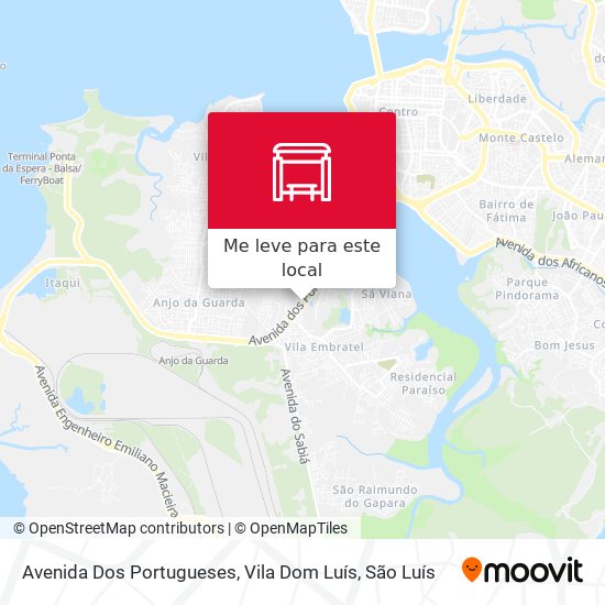 Avenida Dos Portugueses, Vila Dom Luís mapa