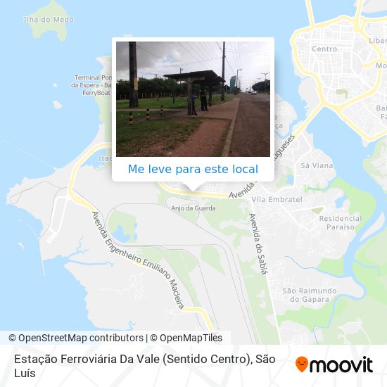 Estação Ferroviária Da Vale (Sentido Centro) mapa