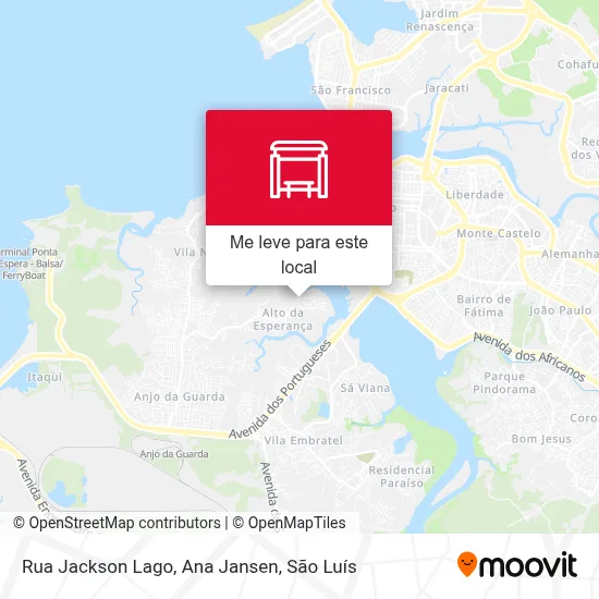 Rua Jackson Lago, Ana Jansen mapa