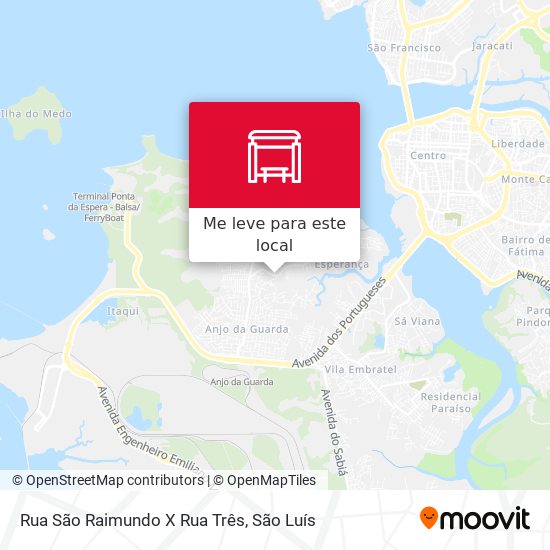 Rua São Raimundo X Rua Três mapa