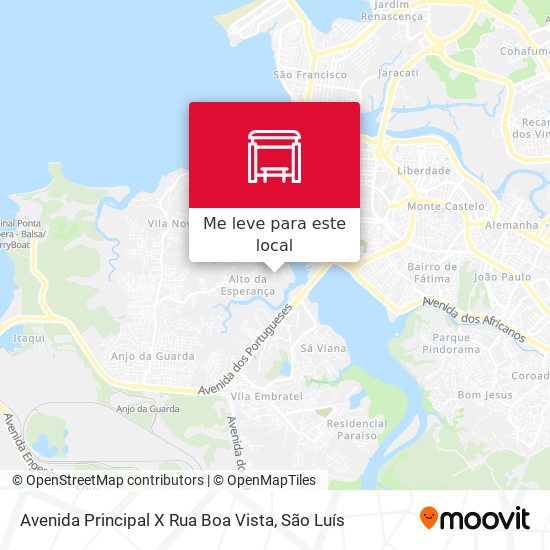 Avenida Principal X Rua Boa Vista mapa