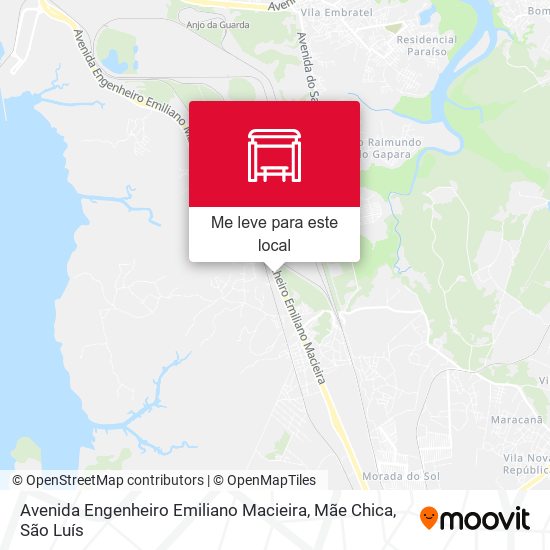Avenida Engenheiro Emiliano Macieira, Mãe Chica mapa