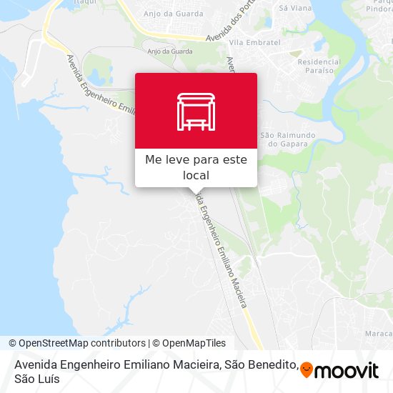 Avenida Engenheiro Emiliano Macieira, São Benedito mapa