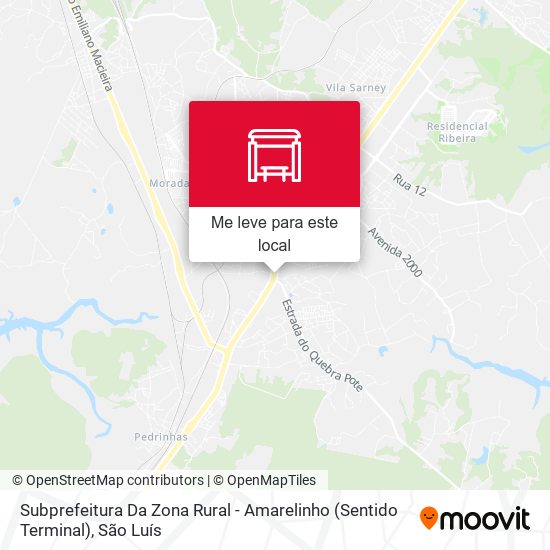 Subprefeitura Da Zona Rural - Amarelinho (Sentido Terminal) mapa