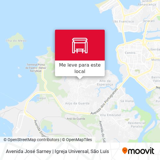 Avenida José Sarney | Igreja Universal mapa