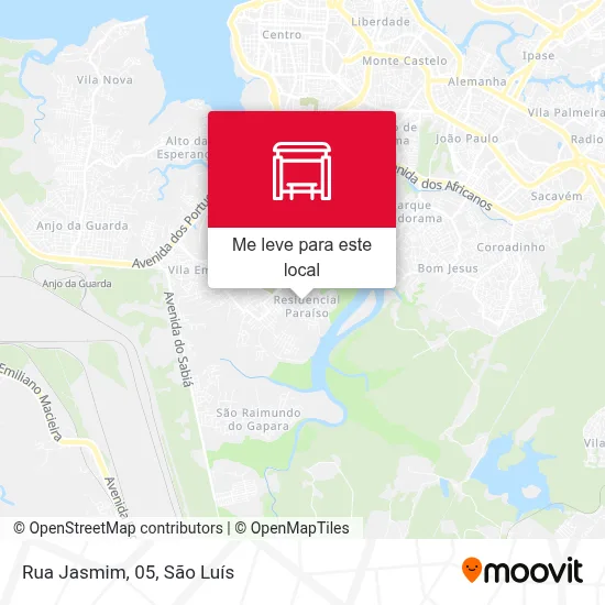 Rua Jasmim, 05 mapa