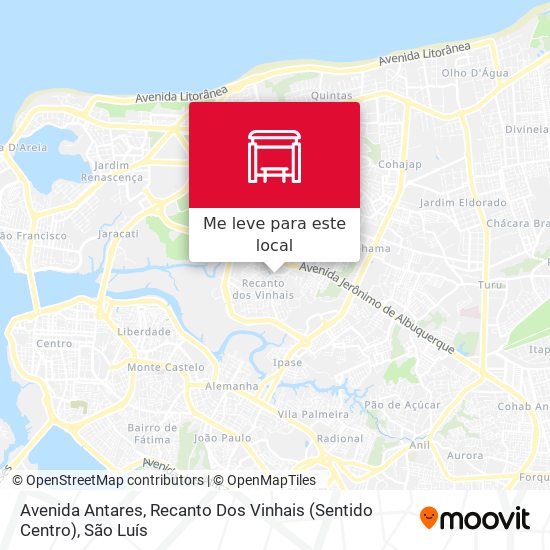 Avenida Antares, Recanto Dos Vinhais (Sentido Centro) mapa
