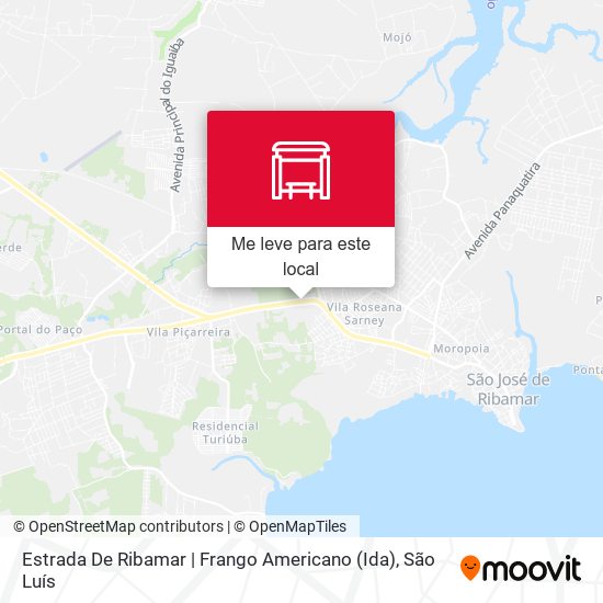 Estrada De Ribamar | Frango Americano (Ida) mapa