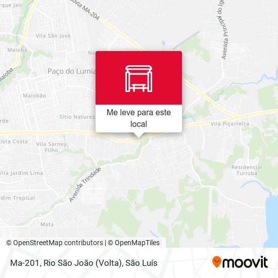 Ma-201, Rio São João (Volta) mapa